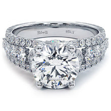 Load image into Gallery viewer, 18KT White Gold Cathedral Engagement Ring with 1.45ctw diamo...
