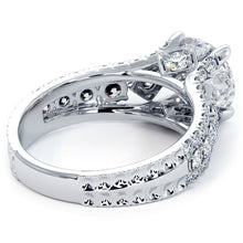 Load image into Gallery viewer, 18KT White Gold Cathedral Engagement Ring with 1.45ctw diamo...
