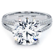 Load image into Gallery viewer, 18KT White Gold Split Shank Engagement Ring with 0.60ctw dia...
