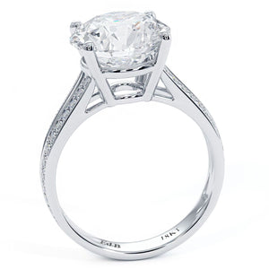 18KT White Gold Split Shank Engagement Ring with 0.60ctw dia...