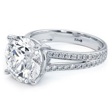 Load image into Gallery viewer, 18KT White Gold Split Shank Engagement Ring with 0.60ctw dia...
