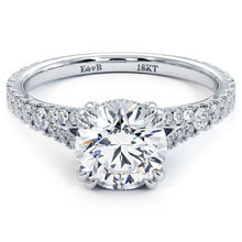 Load image into Gallery viewer, 18KT White Gold Split Shank Engagement Ring with 0.56ctw dia...
