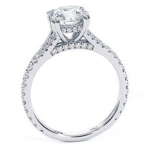 18KT White Gold Split Shank Engagement Ring with 0.56ctw dia...