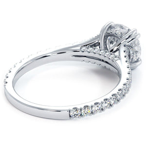 18KT White Gold Split Shank Engagement Ring with 0.56ctw dia...