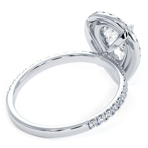 18KT White Gold Pear Double Halo Engagement Ring with 0.70ct...