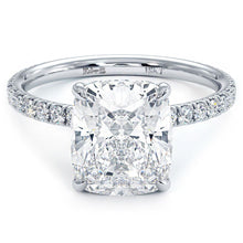 Load image into Gallery viewer, 18KT White Gold Cushion Engagement Ring with 0.45ctw diamond...
