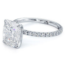 Load image into Gallery viewer, 18KT White Gold Cushion Engagement Ring with 0.45ctw diamond...
