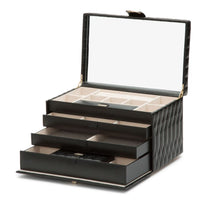 Load image into Gallery viewer, WOLF Caroline collection, large jewelry case, black.
