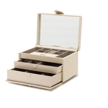 Load image into Gallery viewer, WOLF Caroline medium jewelry case, ivory
