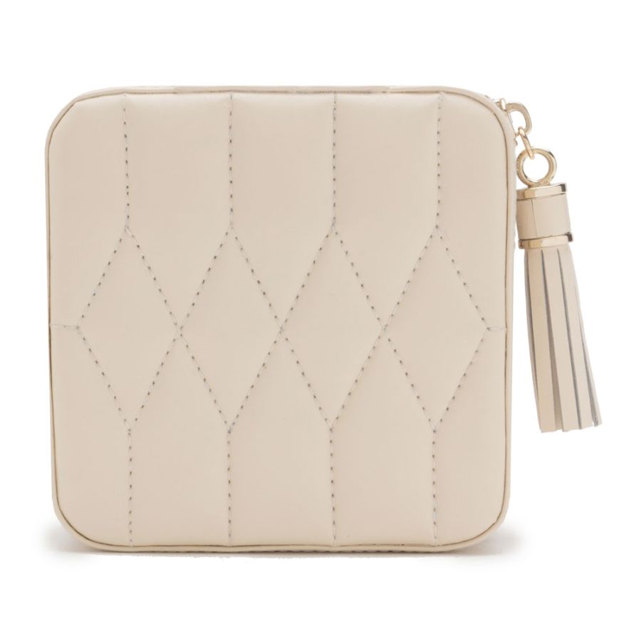 WOLF Caroline zip travel case, ivory