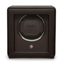 Load image into Gallery viewer, WOLF Cub Collection single watch winder with cover, brown
