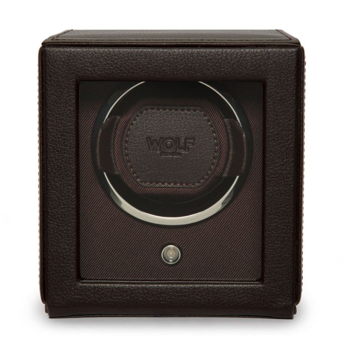 WOLF Cub single watch winder with cover, brown