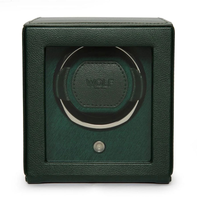 WOLF Cub Collection watch winder with cover and lock-in cuff...