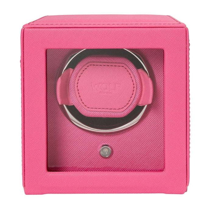 WOLF Cub Collection watch winder with cover and lock-in cuff...