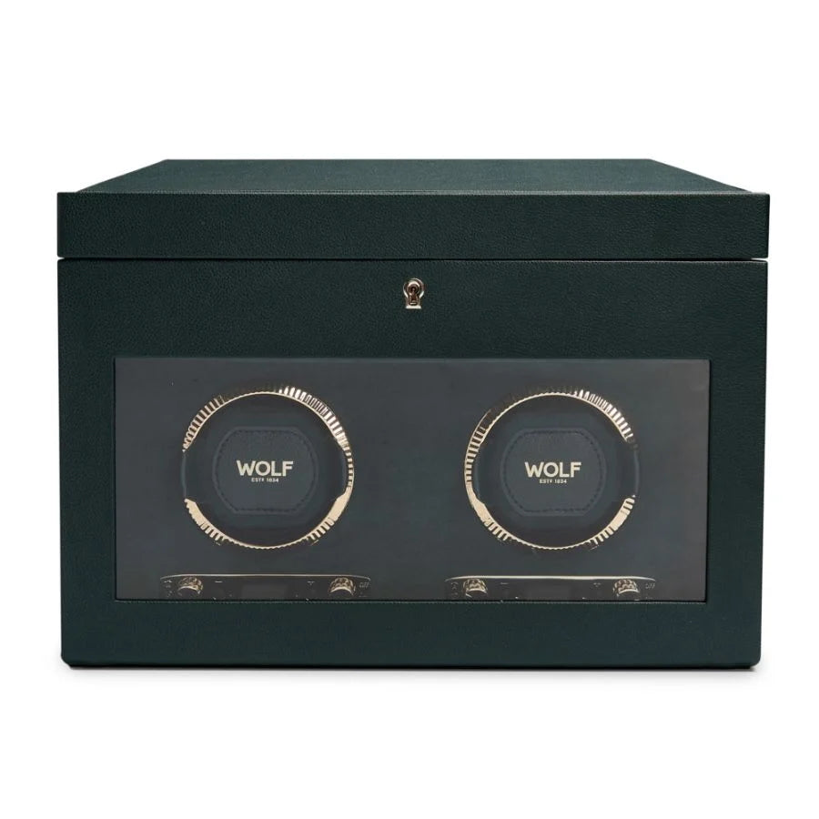 WOLF British Racing double winder, with storage and travel c...
