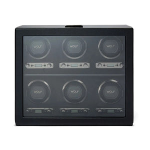 British Racing 6 Piece Watch Winder - Black