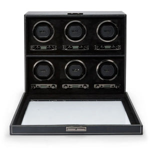 British Racing 6 Piece Watch Winder - Black