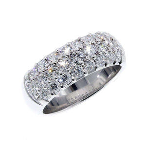 14KT white gold band with 1.52ctw round  diamonds, G/H-VS2/S...