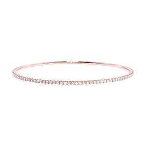 18KT rose gold eternity bangle with 2.51ctw round brilliant ...