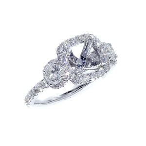 18KT white gold engagement ring with 1.00ctw round diamonds,...