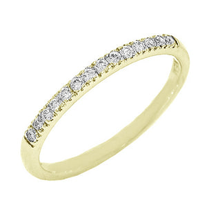 14KT yellow gold band with 0.18ctw round diamonds, H/I-SI (1...