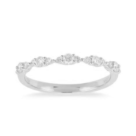 14KT white gold band with 0.33ctw round diamonds, H/I-SI (13...