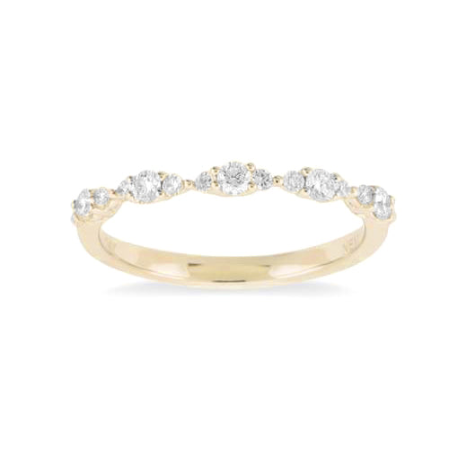 14KT yellow gold band with 0.31ctw round diamonds, H/I-SI (1...