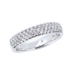 14KT white gold band with 0.48ctw round diamonds, G/H-VS2/SI...