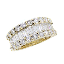Load image into Gallery viewer, 18KT yellow gold band with 1.66ctw channel set baguette diam...

