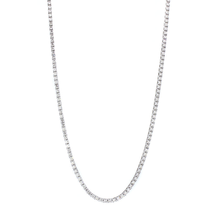 14KT white gold tennis necklace with 8.27ctw round diamonds,...