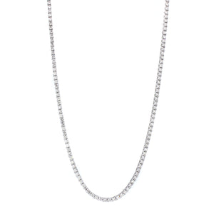14KT white gold tennis necklace with 5.41ctw round diamonds,...