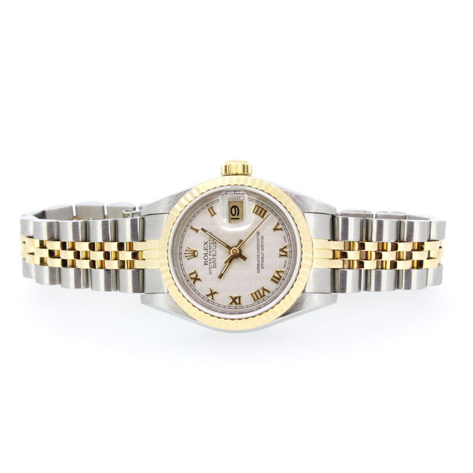 Rolex DateJust, Steel and 18KT Yellow Gold, Pyramid Dial, 26mm