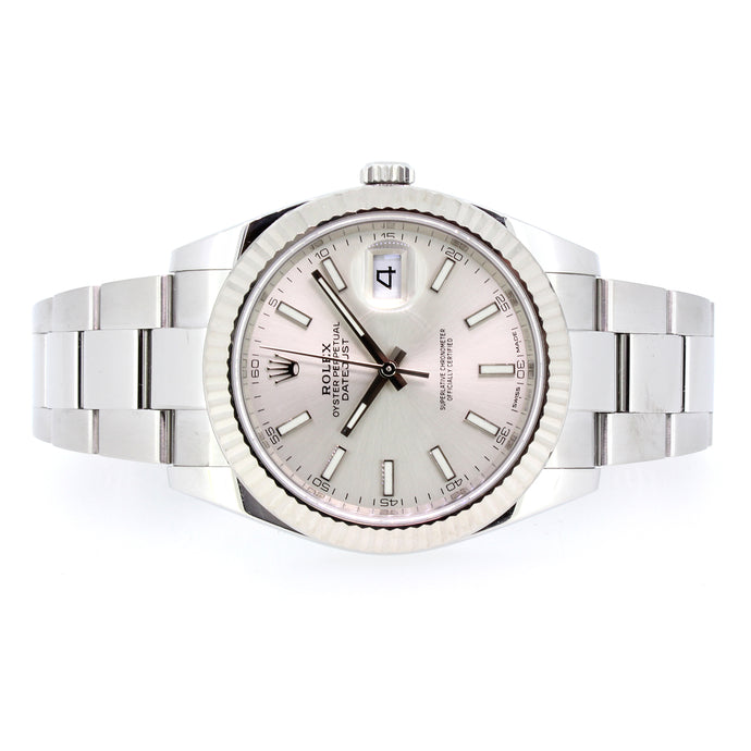 Rolex DateJust, Stainless Steel, Oyster Bracelet, Silver Dial, 41mm