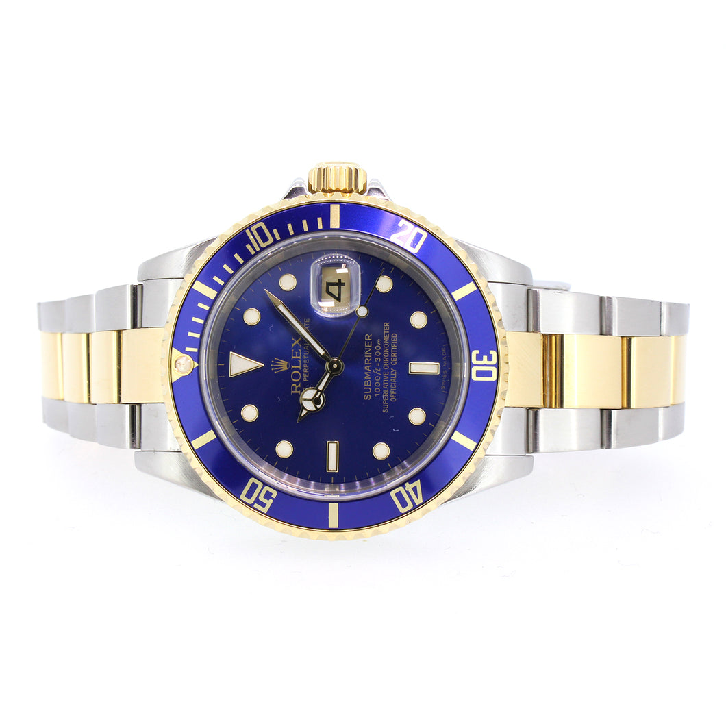 Rolex Submariner, Steel and 18KT Yellow Gold, Blue Dial and Bezel, 40mm