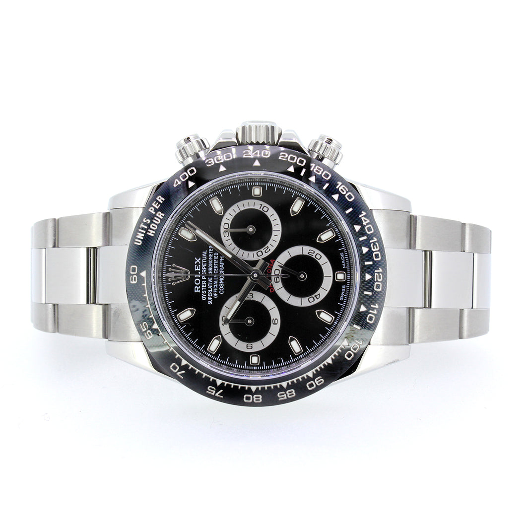 Rolex Daytona, Stainless Steel, Ceramic Bezel, Black Dial, 40mm