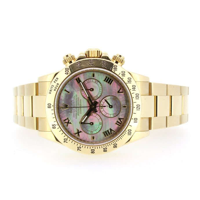 Rolex Daytona, 18KT Yellow Gold, Mother of Pearl Dial, 40mm