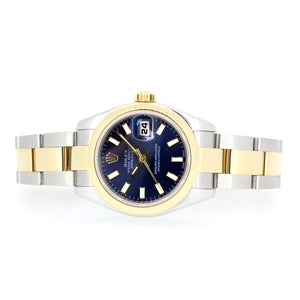 Rolex DateJust, Steel and 18KT Yellow Gold, Blue Dial, 26mm