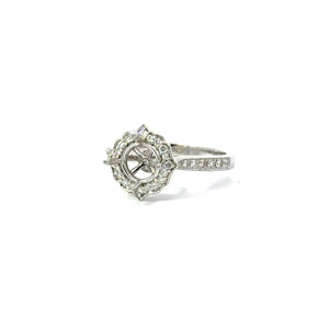14KT white gold engagement ring with 0.34ctw round diamonds,...