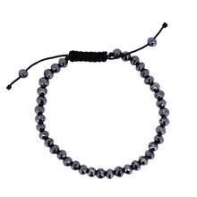 Load image into Gallery viewer, Black diamond beaded bracelet (31ctw) with adjustable slip k...

