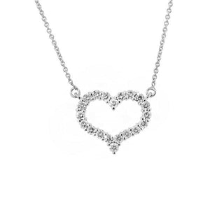 14KT white gold heart with 0.29ctw round diamonds, H/I-SI (2...
