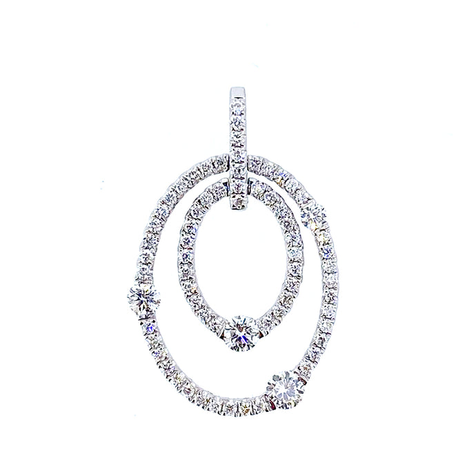 18KT white gold pendant with 0.65ctw round diamonds, G/H-VS ...