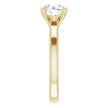 Load image into Gallery viewer, 14KT Yellow Gold solitaire engagement ring for 7.4mm round
