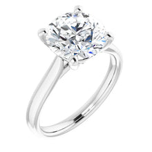 Load image into Gallery viewer, 14KT White Gold solitaire engagement ring for 9.4mm round
