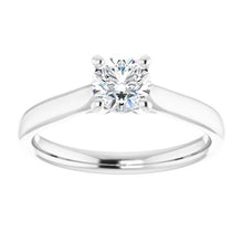 Load image into Gallery viewer, 14KT White Gold solitaire engagement ring for 5.2mm round
