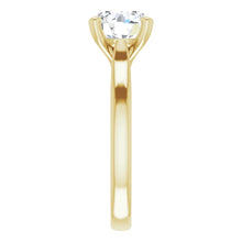 Load image into Gallery viewer, 14KT Yellow Gold solitaire engagement ring for 8mm round
