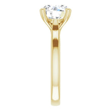 Load image into Gallery viewer, 14KT Yellow Gold solitaire engagement ring for 8.8mm round
