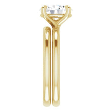 Load image into Gallery viewer, 14KT yellow gold solitaire engagement ring for 9x7mm oval ce...
