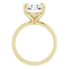 Load image into Gallery viewer, 14KT Yellow Gold solitaire engagement ring for 12X10mm oval
