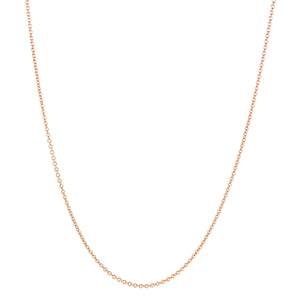 Rose Gold Cable Chain, 1.0mm, 16/18" adjustable