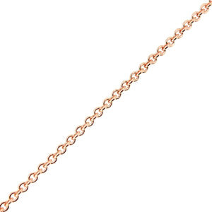 Rose Gold Cable Chain, 1.3mm, 22" adjustable slide